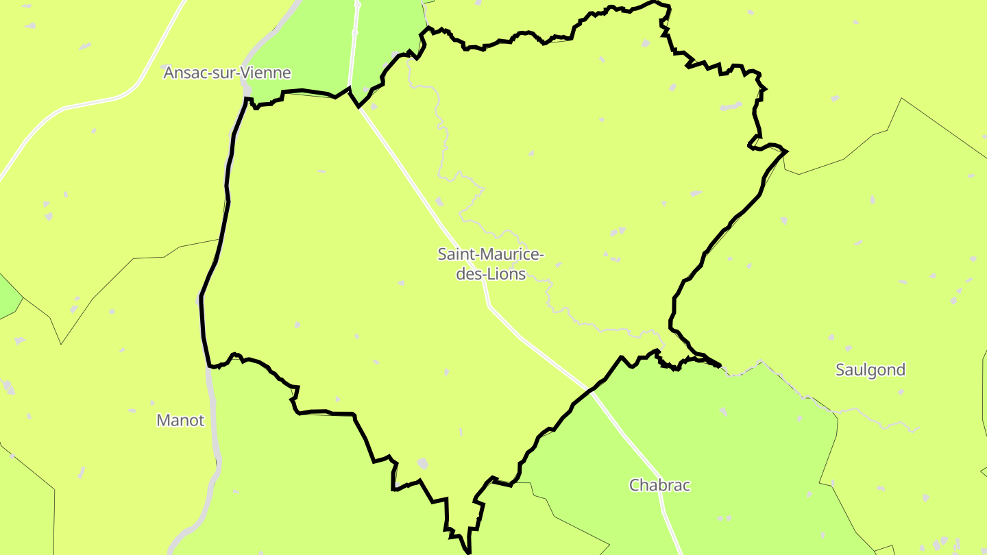 Carte des prix de l'immobilier Saint-Maurice-des-Lions