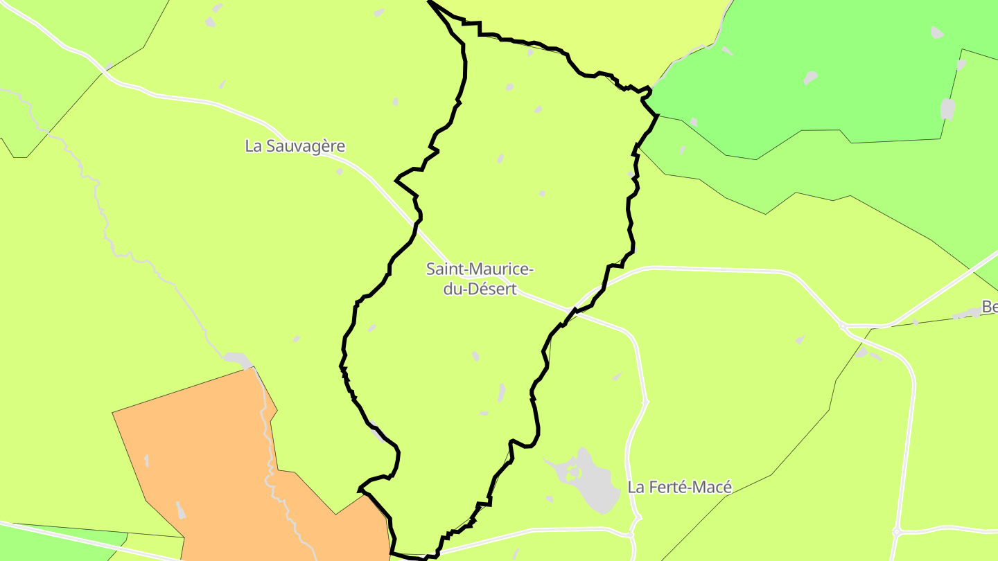 Carte des prix de l'immobilier Saint-Maurice-du-Désert