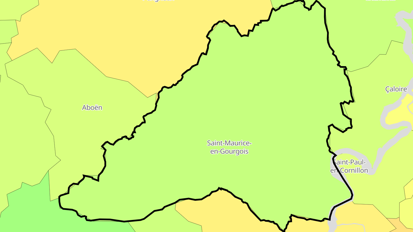 Carte des prix de l'immobilier Saint-Maurice-en-Gourgois