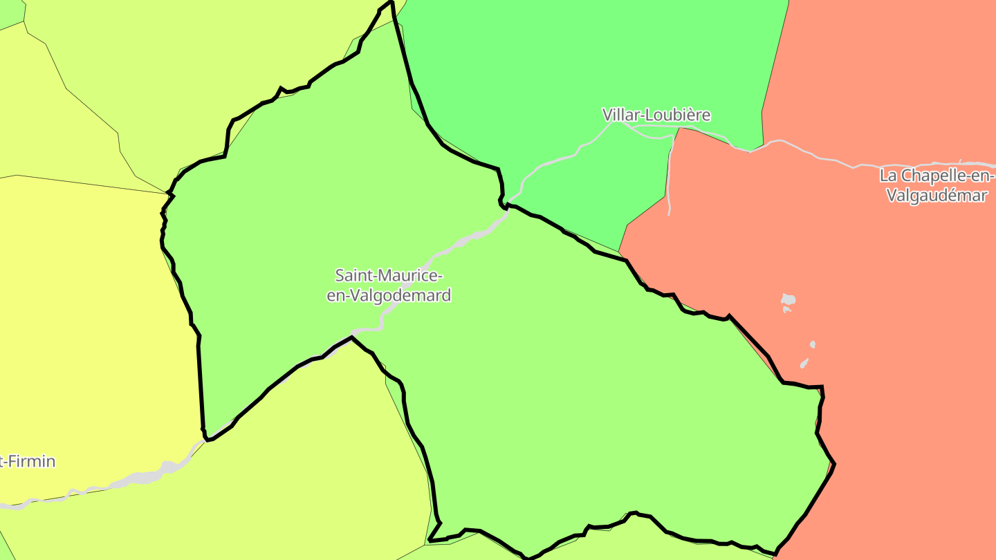 Carte des prix de l'immobilier Saint-Maurice-en-Valgodemard