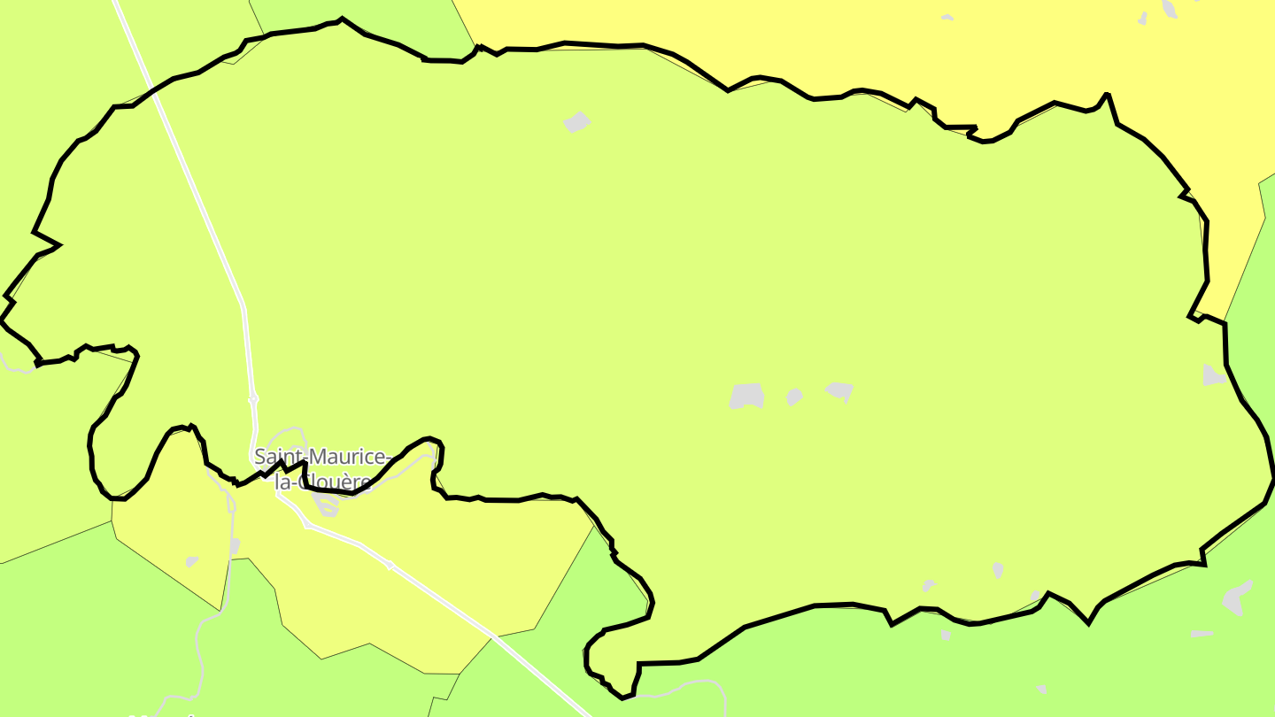 Carte des prix de l'immobilier Saint-Maurice-la-Clouère