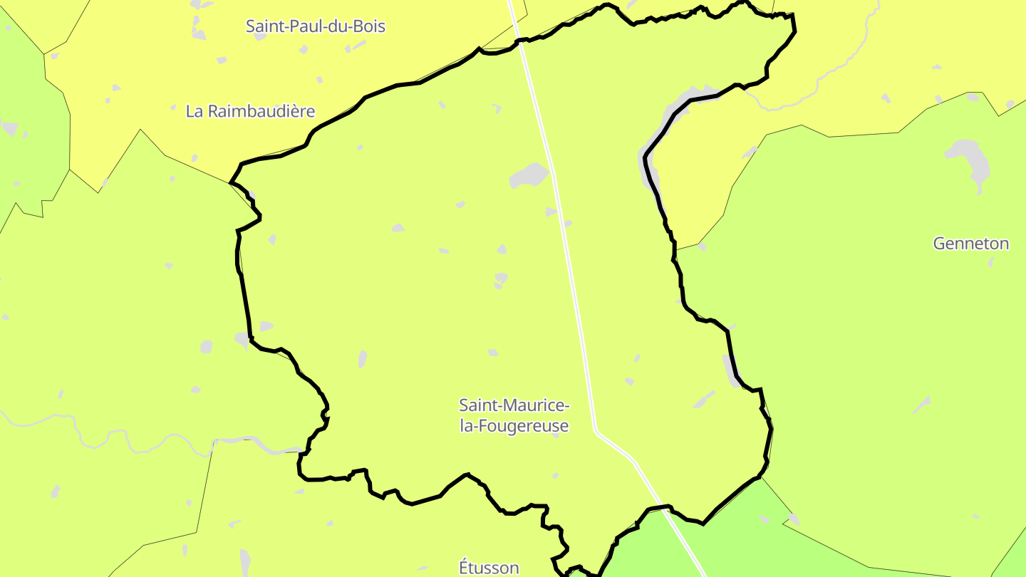 Carte des prix de l'immobilier Saint-Maurice-la-Fougereuse