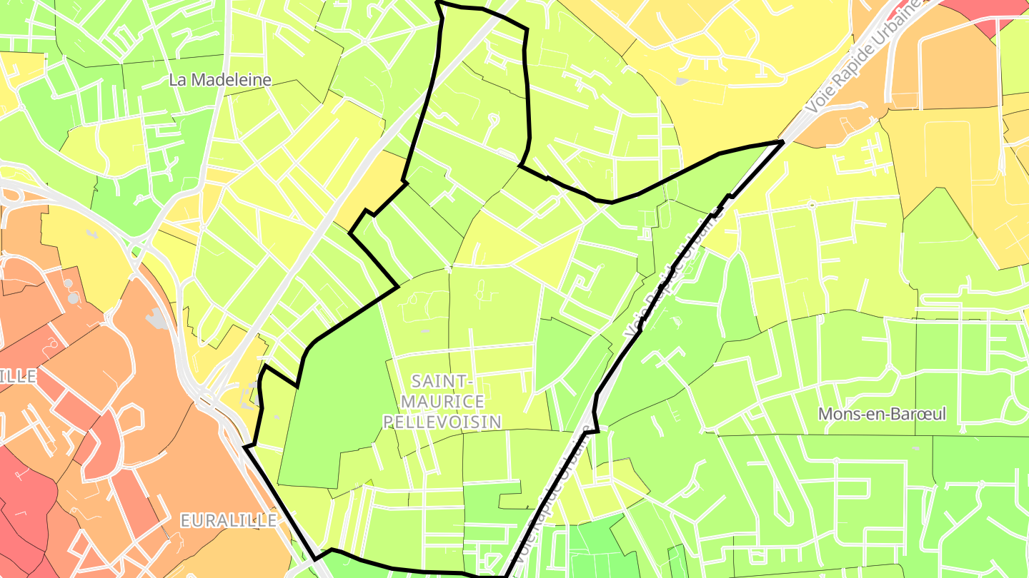 Carte des prix de l'immobilier Saint-Maurice Pellevoisin