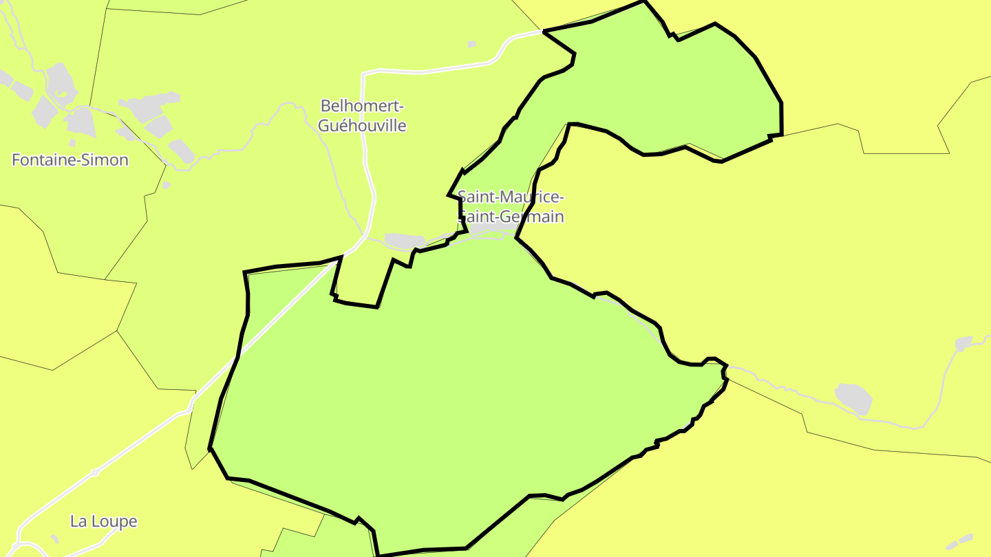 Carte des prix de l'immobilier Saint-Maurice-Saint-Germain