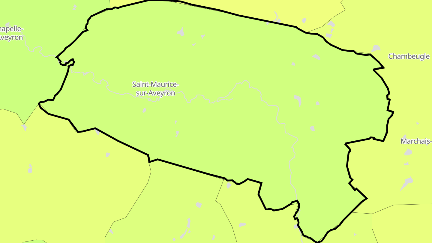 Carte des prix de l'immobilier Saint-Maurice-sur-Aveyron