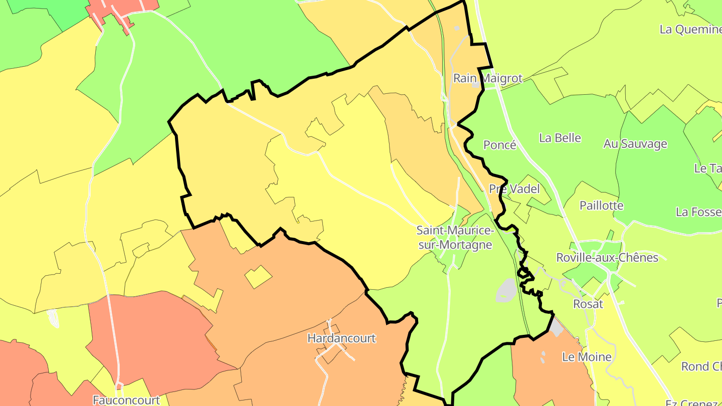 Carte des prix de l'immobilier Saint-Maurice-sur-Mortagne