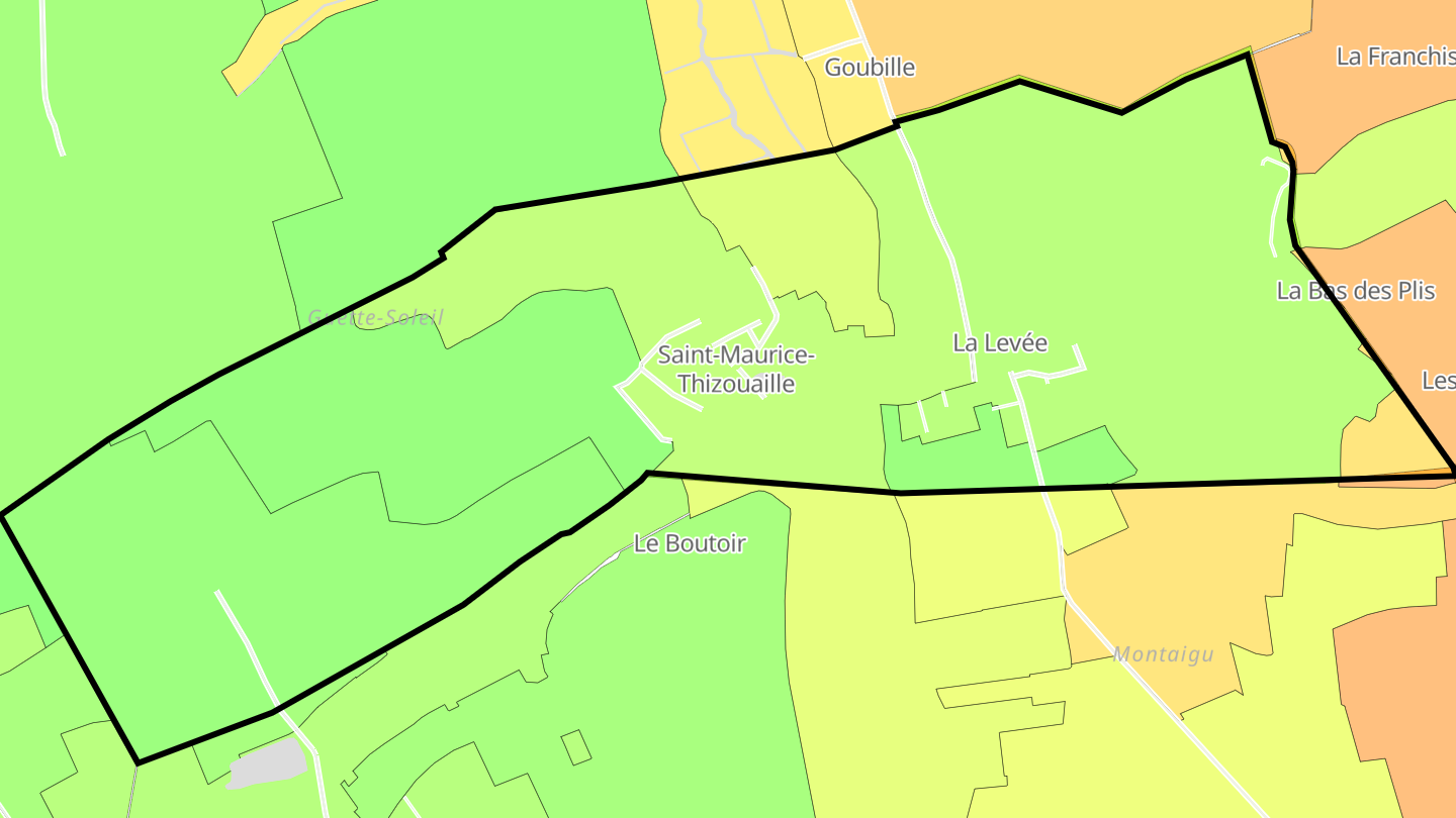 Carte des prix de l'immobilier Saint-Maurice-Thizouaille