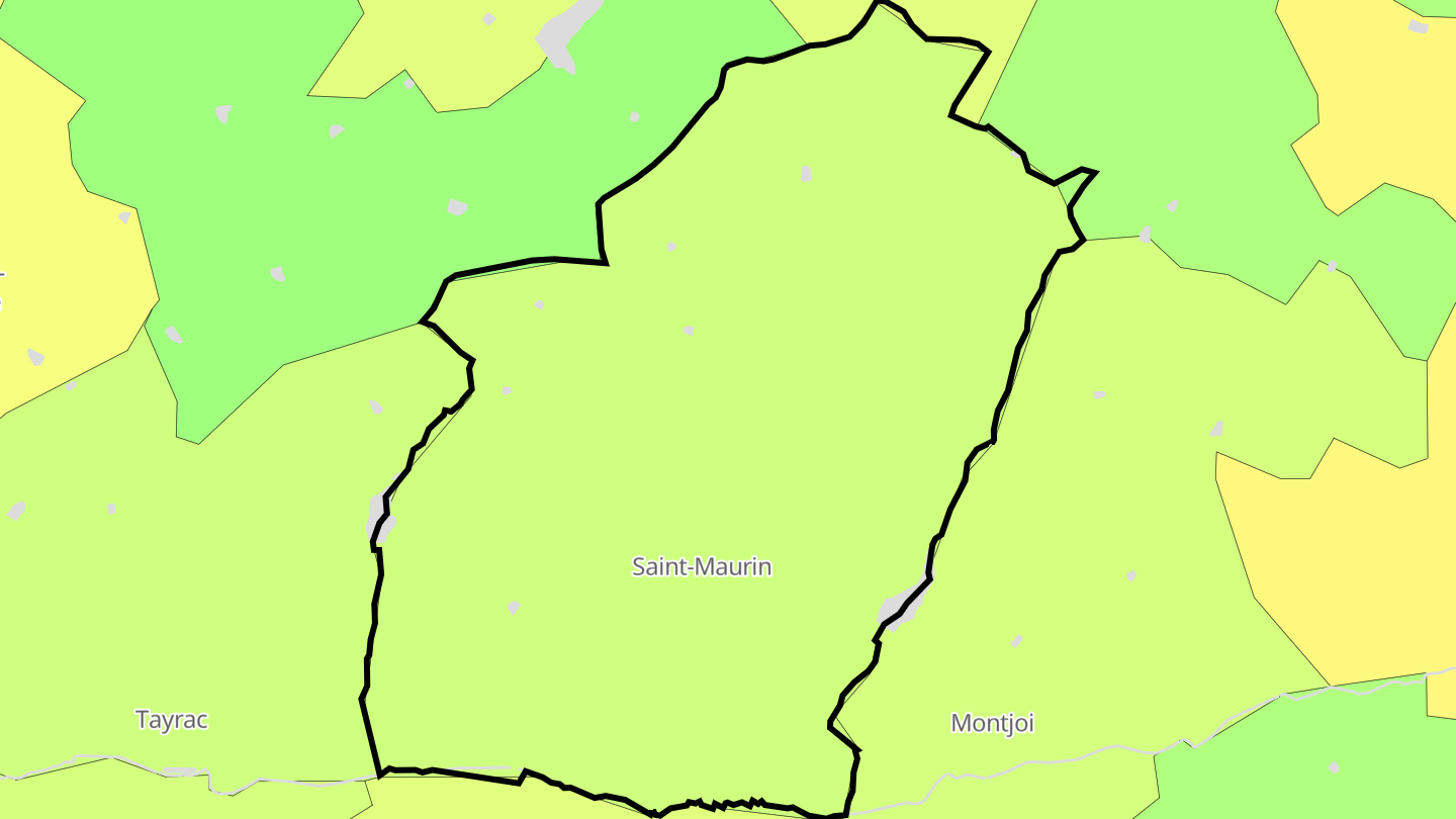 Carte des prix de l'immobilier Saint-Maurin