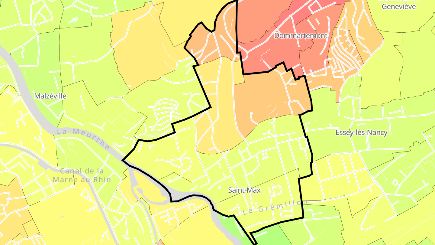 Carte des prix de l'immobilier Saint-Max