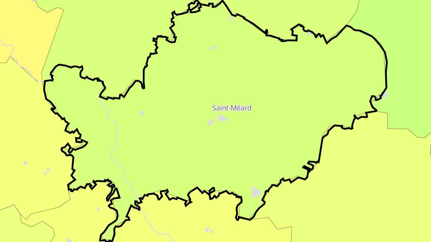 Carte des prix de l'immobilier Saint-Méard