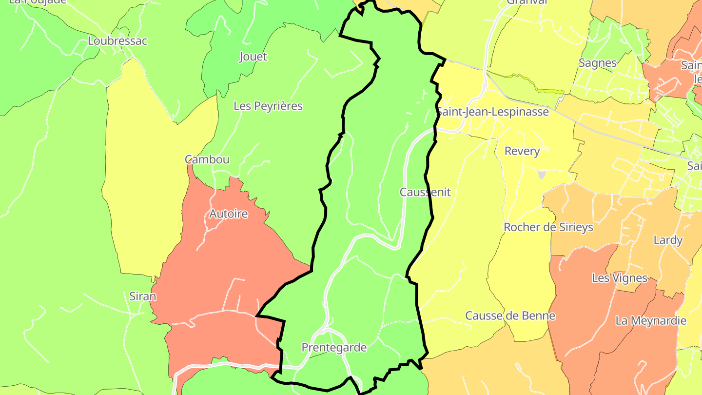 Carte des prix de l'immobilier Saint-Médard-de-Presque