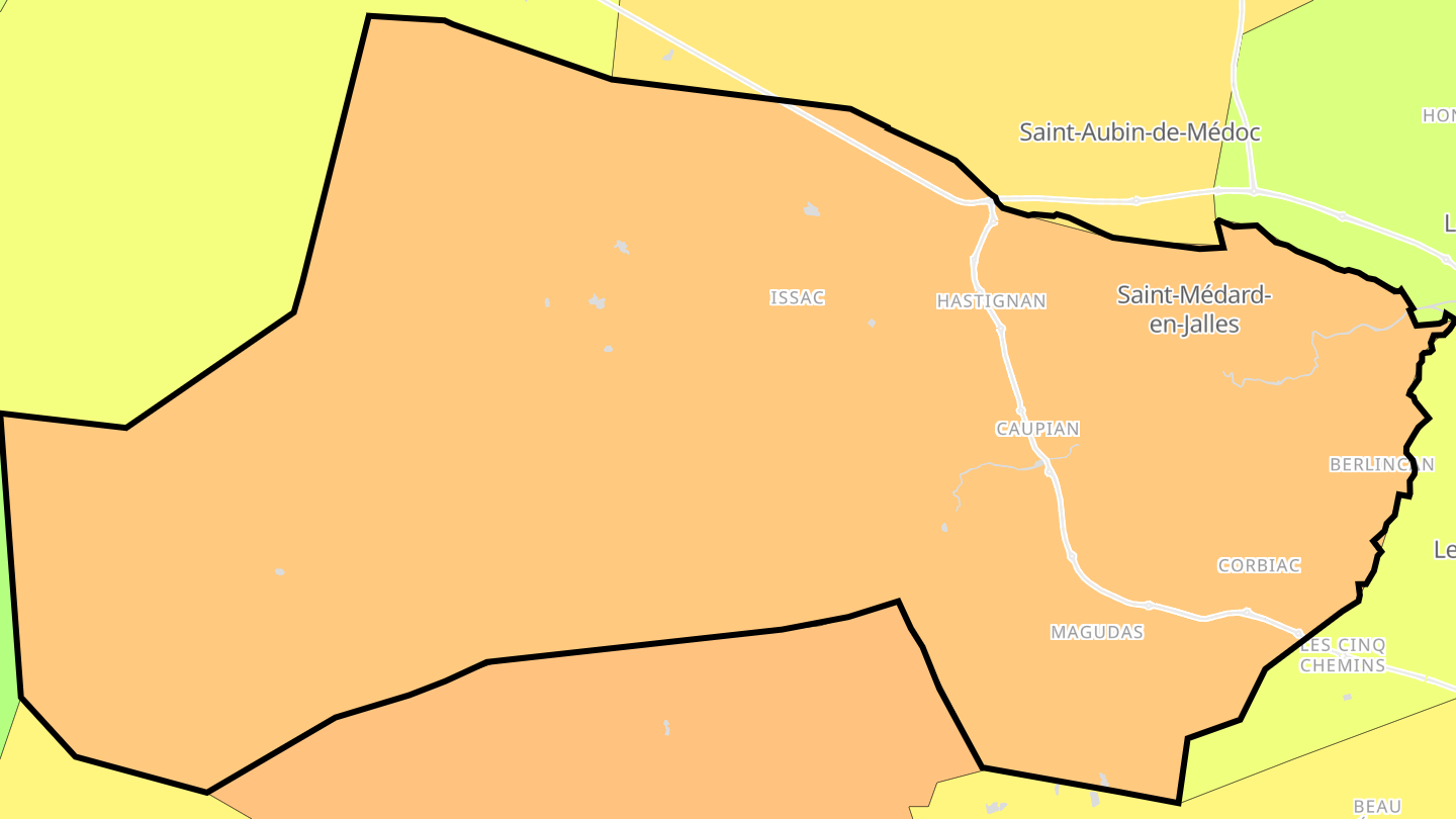 Carte des prix de l'immobilier Saint-Médard-en-Jalles
