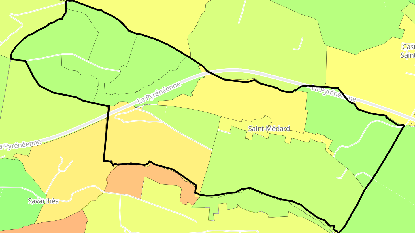 Carte des prix de l'immobilier Saint-Médard