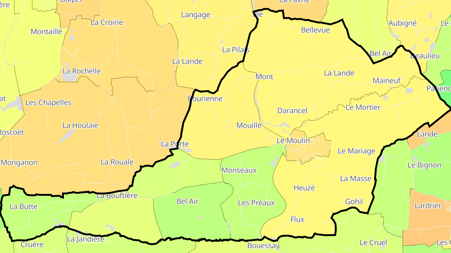 Carte des prix de l'immobilier Saint-Médard-sur-Ille