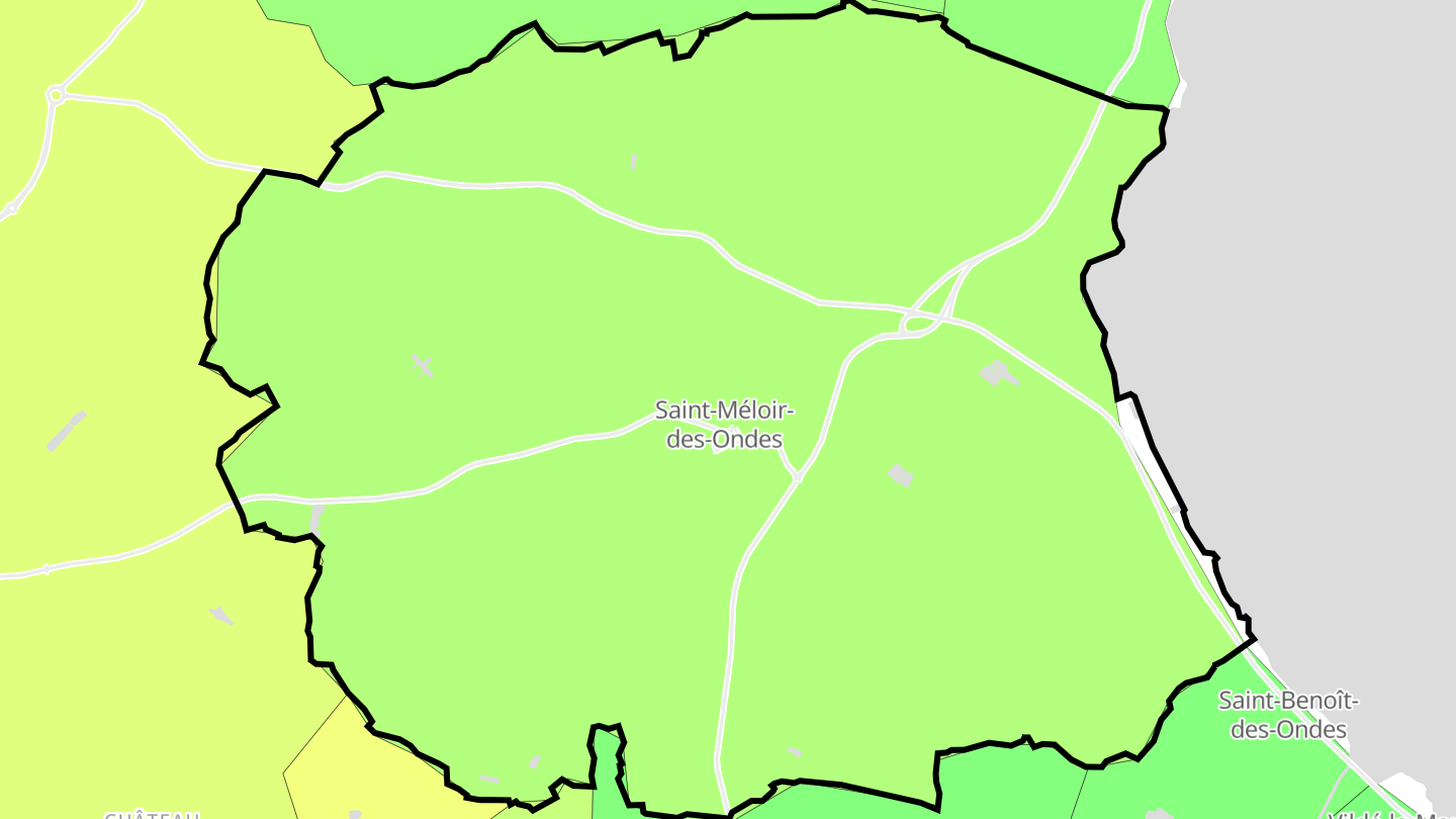 Carte des prix de l'immobilier Saint-Méloir-des-Ondes