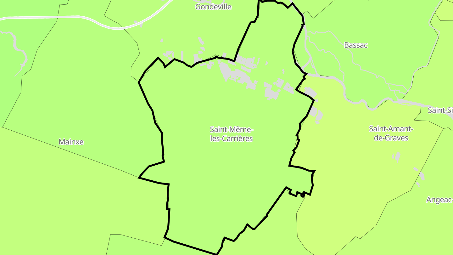 Carte des prix de l'immobilier Saint-Même-les-Carrières