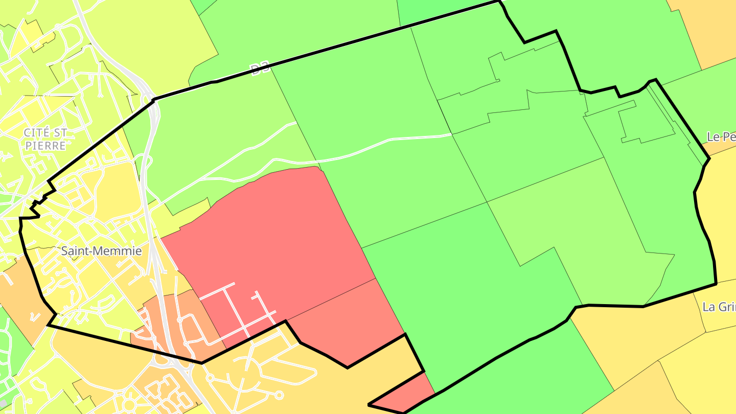 Carte des prix de l'immobilier Saint-Memmie