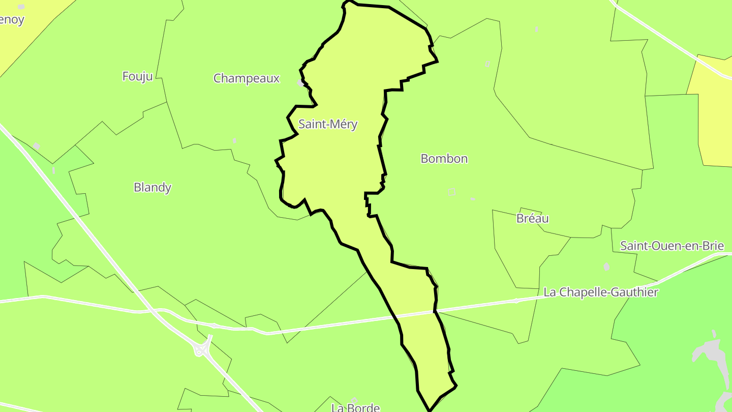 Carte des prix de l'immobilier Saint-Méry