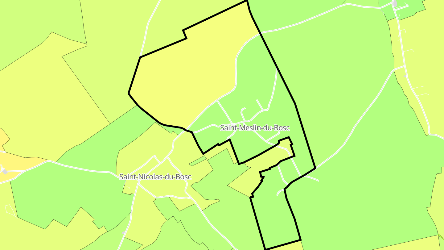 Carte des prix de l'immobilier Saint-Meslin-du-Bosc