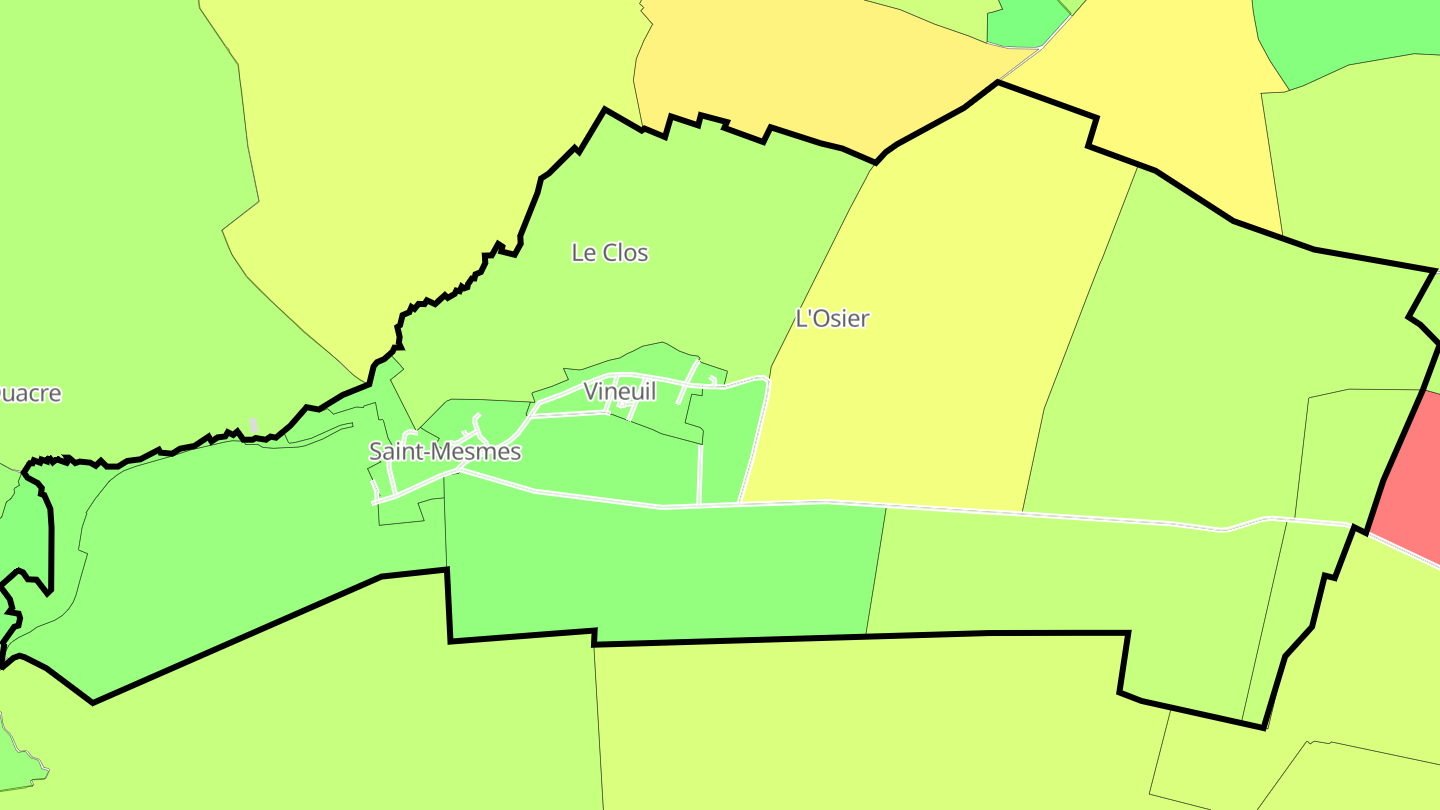 Carte des prix de l'immobilier Saint-Mesmes