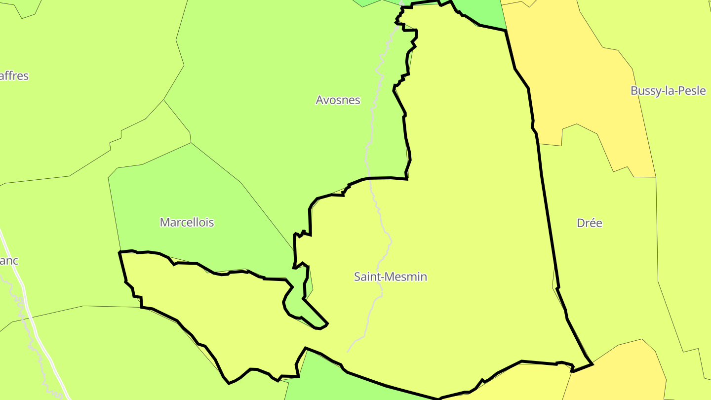 Carte des prix de l'immobilier Saint-Mesmin