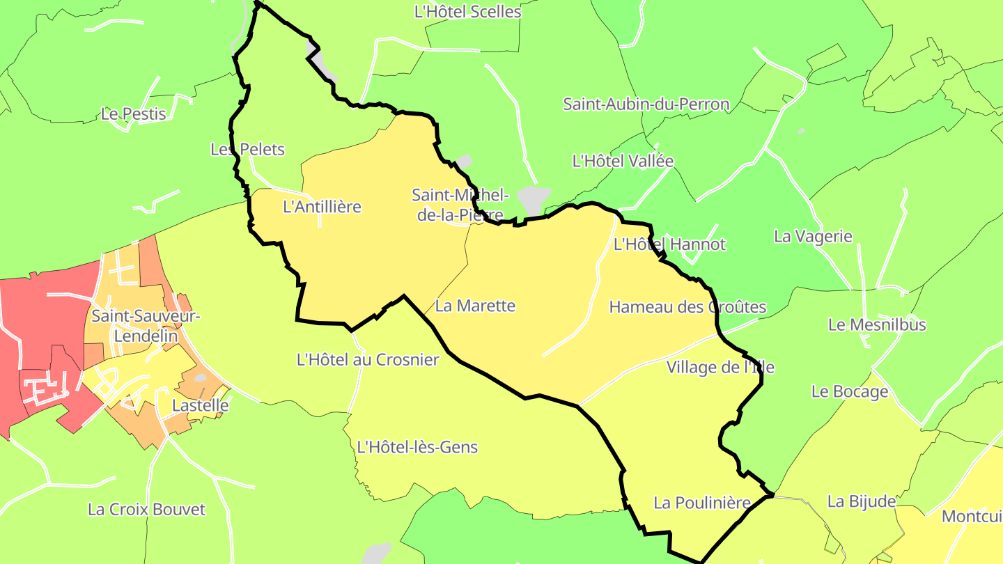 Carte des prix de l'immobilier Saint-Michel-de-la-Pierre