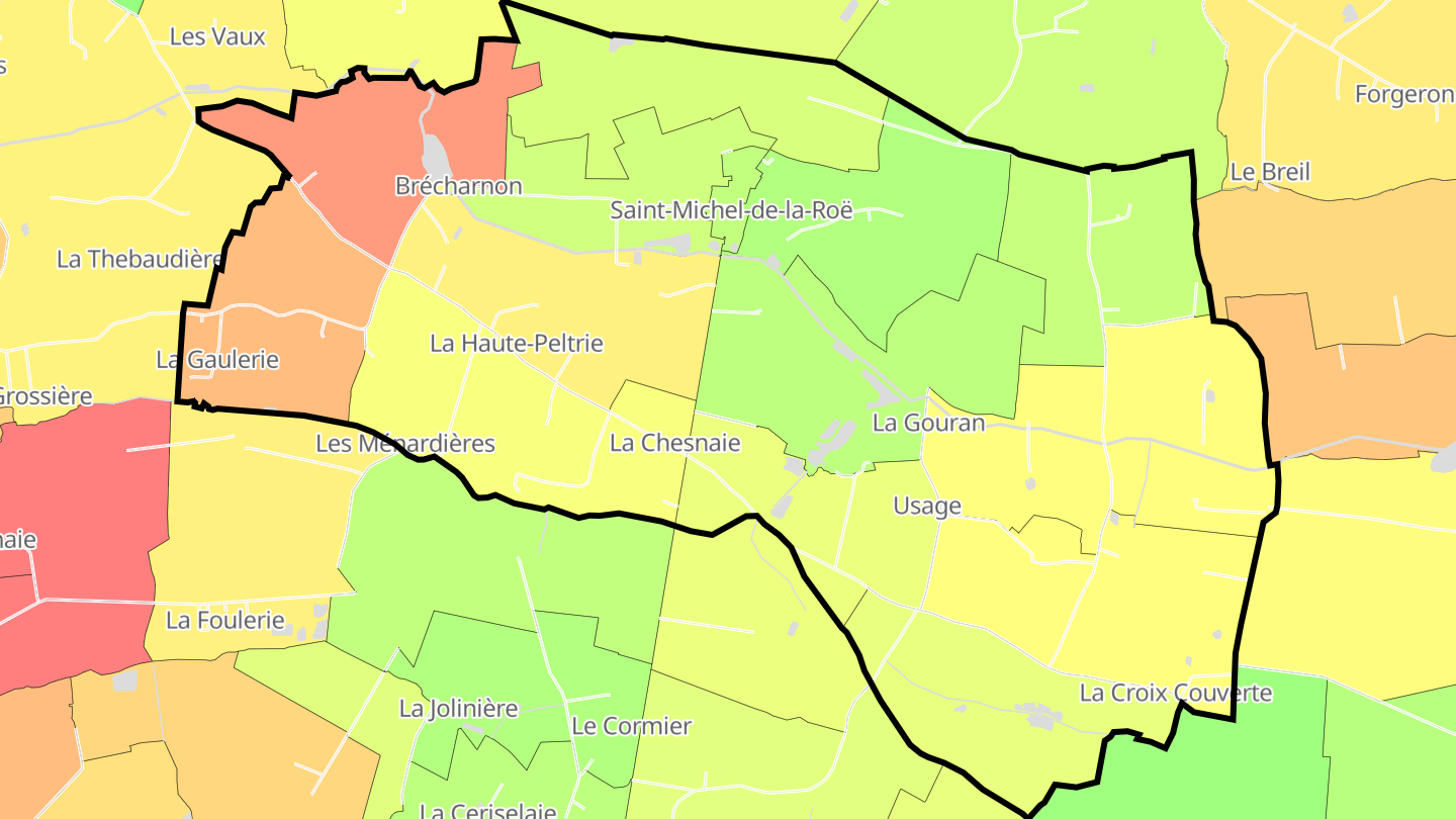Carte des prix de l'immobilier Saint-Michel-de-la-Roë