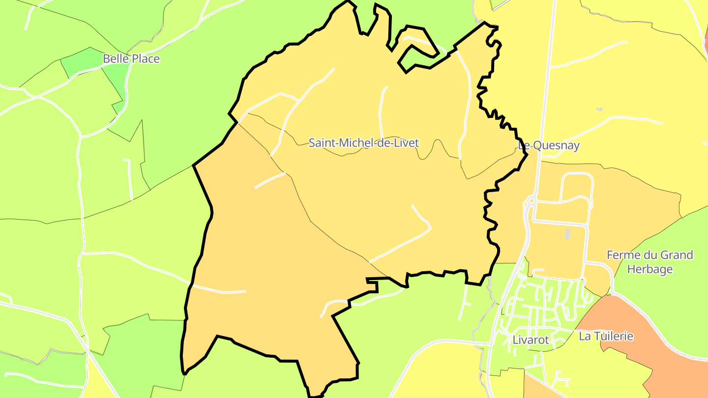 Carte des prix de l'immobilier Saint-Michel-de-Livet