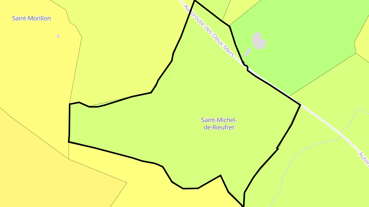 Carte des prix de l'immobilier Saint-Michel-de-Rieufret