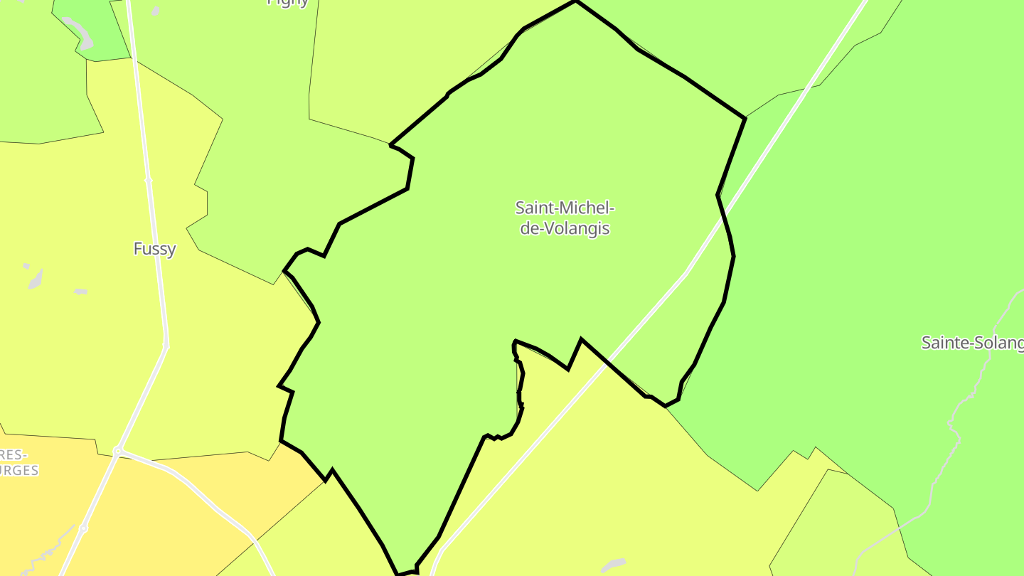 Carte des prix de l'immobilier Saint-Michel-de-Volangis