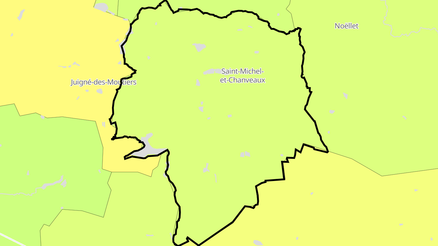 Carte des prix de l'immobilier Saint-Michel-et-Chanveaux