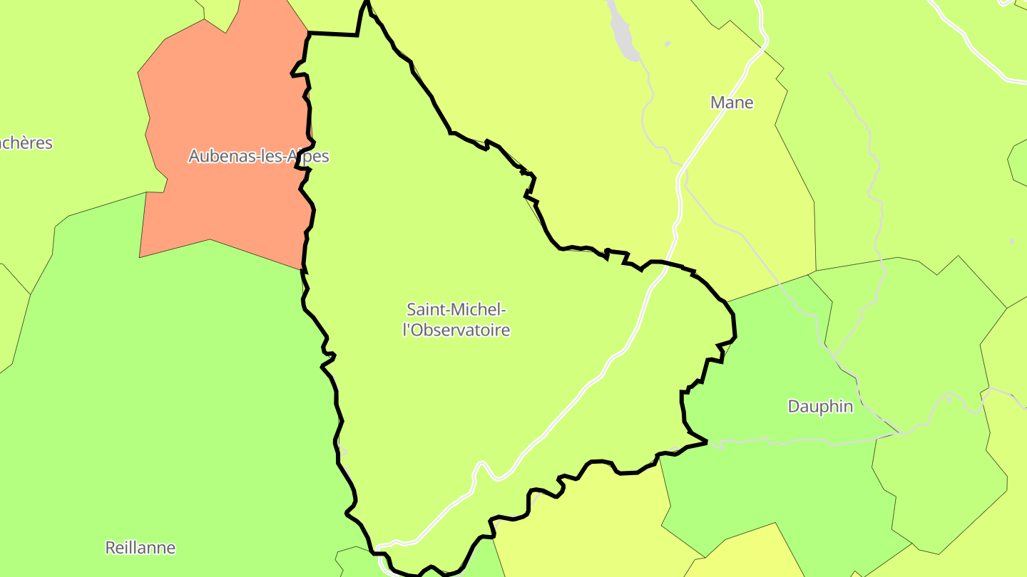 Carte des prix de l'immobilier Saint-Michel-l'Observatoire