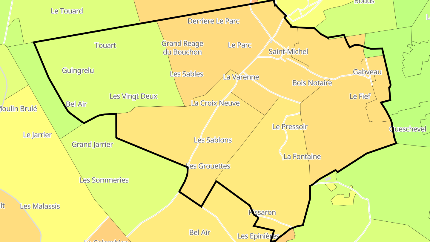 Carte des prix de l'immobilier Saint-Michel