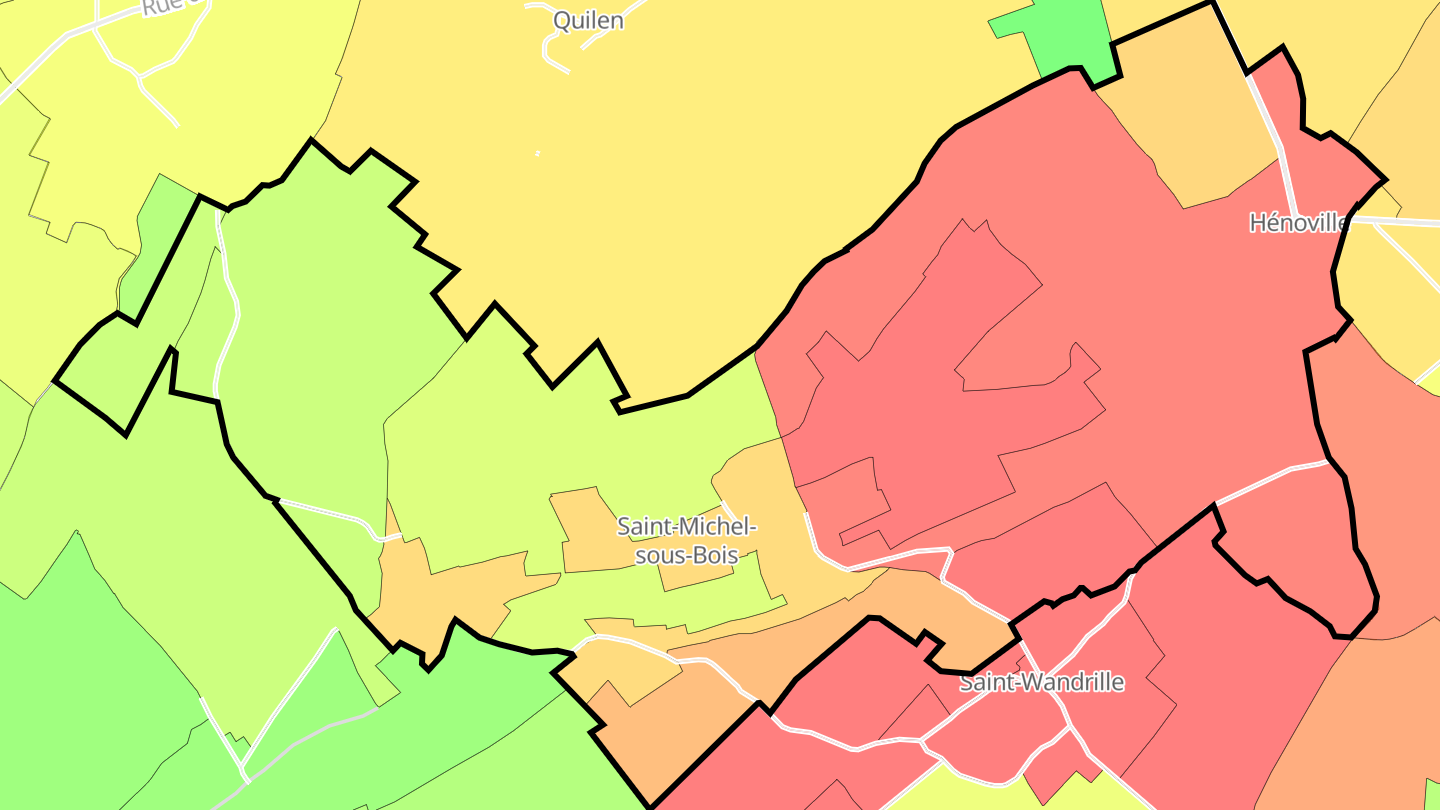 Carte des prix de l'immobilier Saint-Michel-sous-Bois