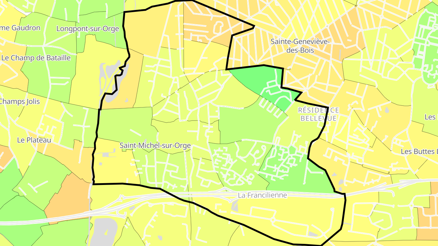 Carte des prix de l'immobilier Saint-Michel-sur-Orge