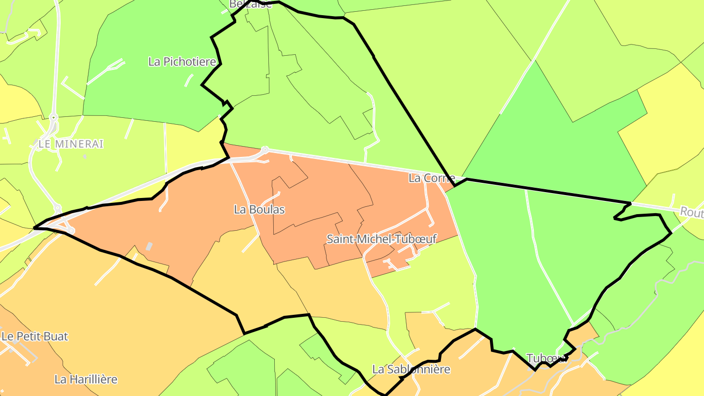 Carte des prix de l'immobilier Saint-Michel-Tubœuf