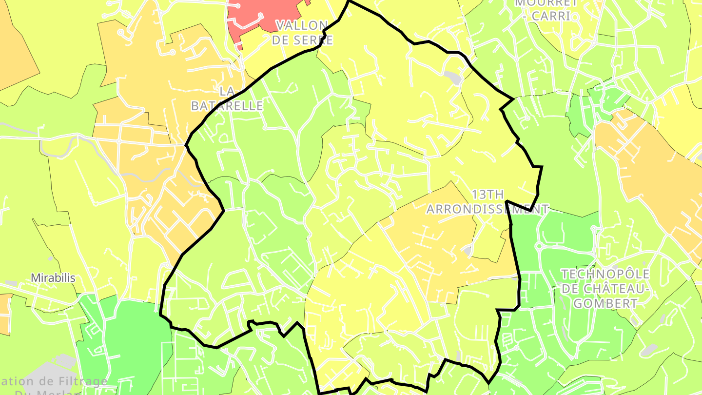 Carte des prix de l'immobilier Saint-Mitre