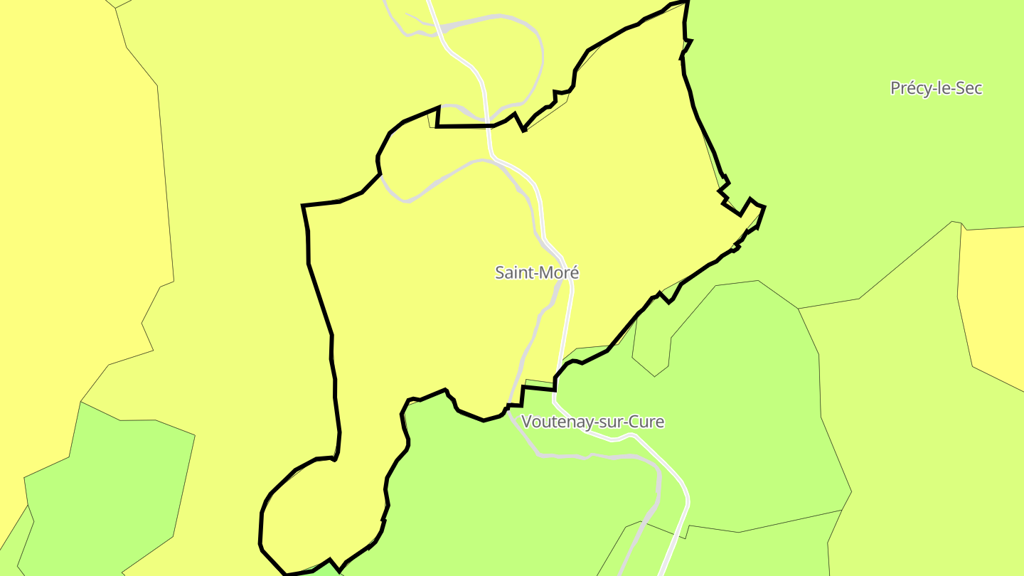 Carte des prix de l'immobilier Saint-Moré