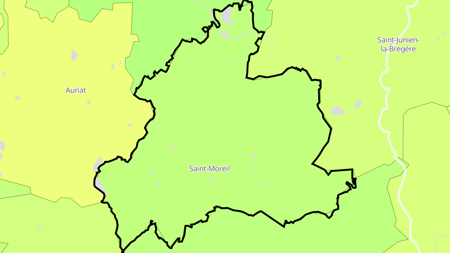 Carte des prix de l'immobilier Saint-Moreil