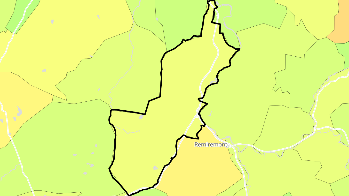 Carte des prix de l'immobilier Saint-Nabord
