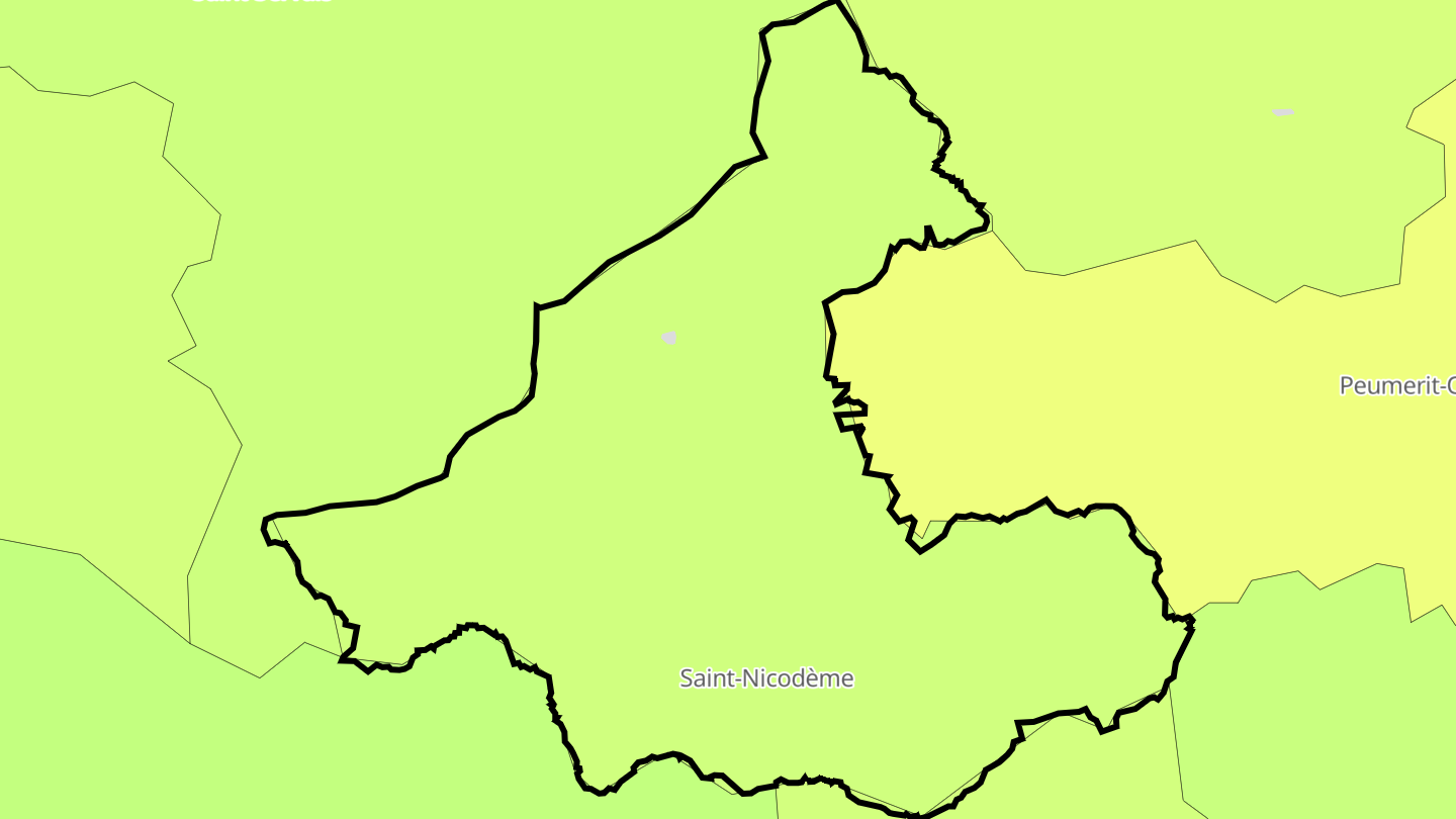 Carte des prix de l'immobilier Saint-Nicodème