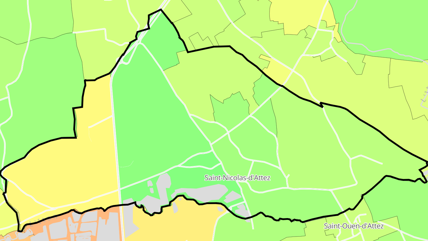 Carte des prix de l'immobilier Saint-Nicolas-d'Attez