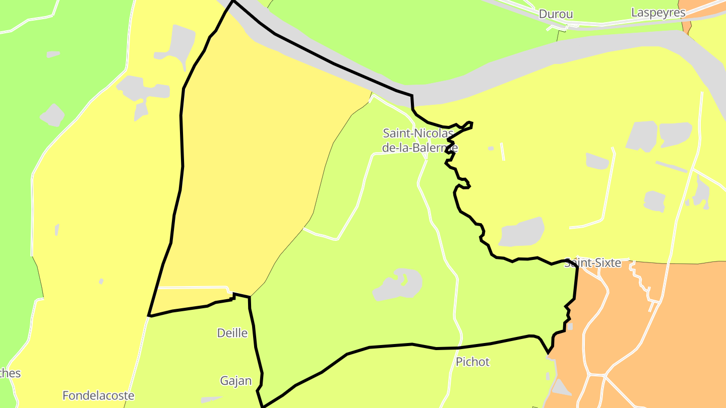 Carte des prix de l'immobilier Saint-Nicolas-de-la-Balerme