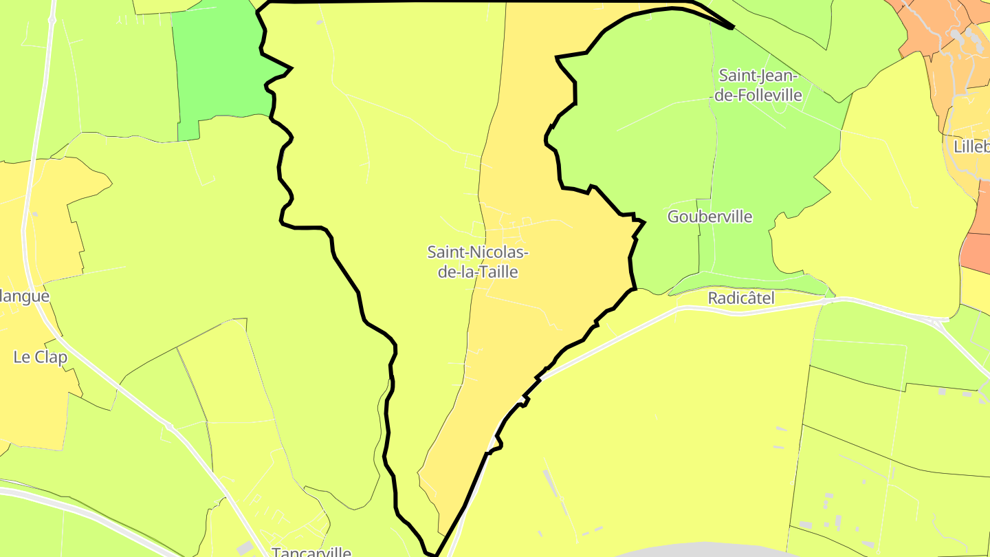 Carte des prix de l'immobilier Saint-Nicolas-de-la-Taille