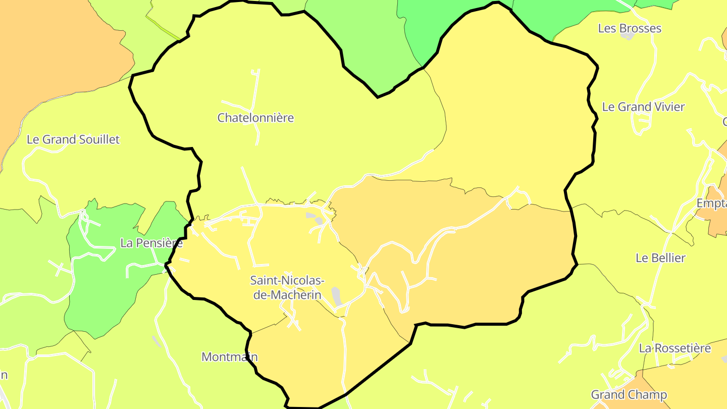 Carte des prix de l'immobilier Saint-Nicolas-de-Macherin