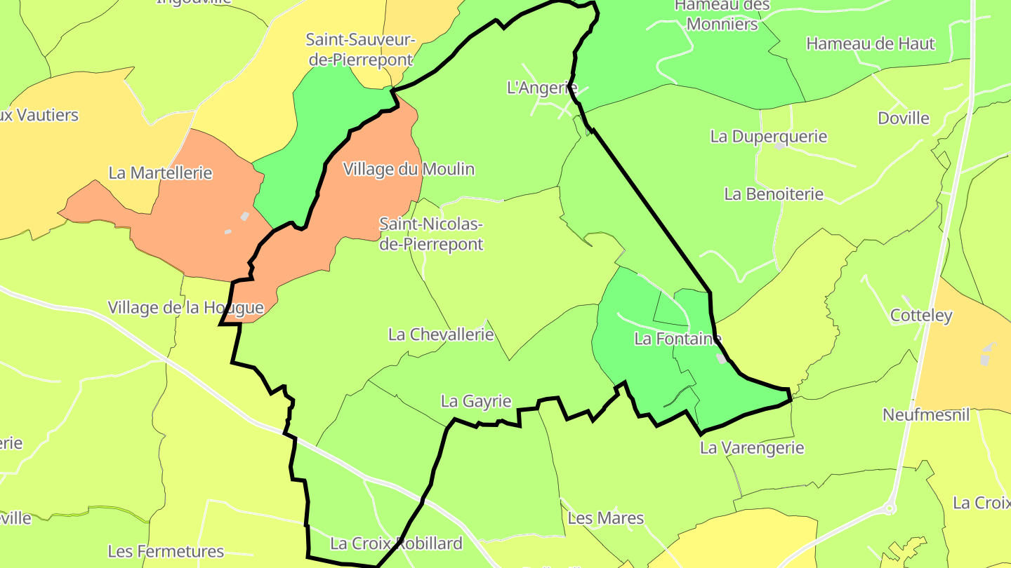Carte des prix de l'immobilier Saint-Nicolas-de-Pierrepont