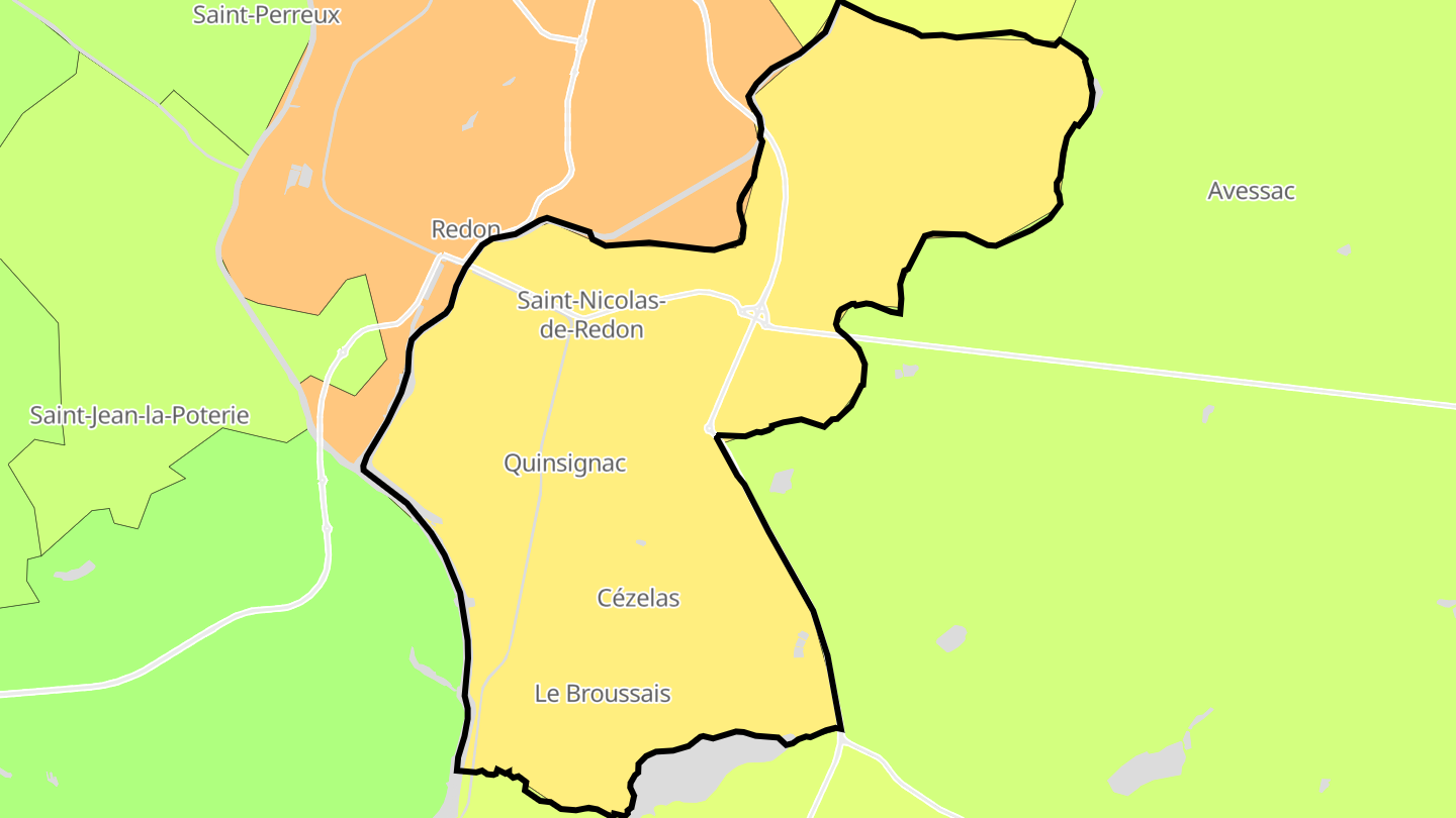 Carte des prix de l'immobilier Saint-Nicolas-de-Redon