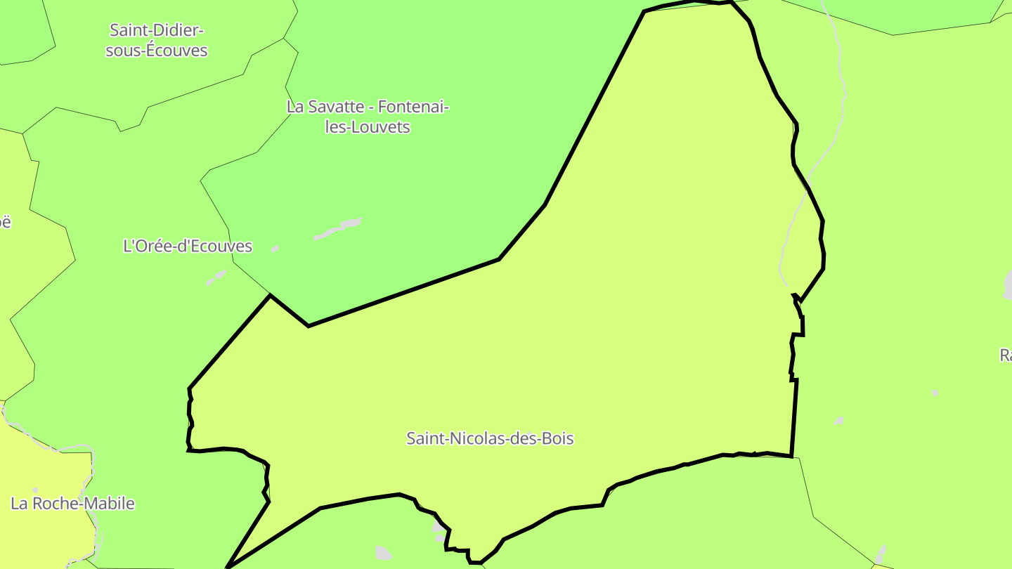 Carte des prix de l'immobilier Saint-Nicolas-des-Bois
