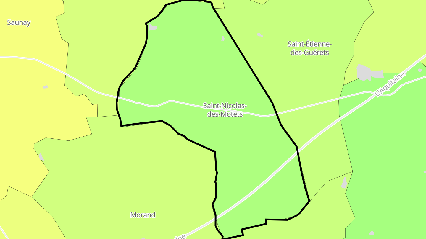 Carte des prix de l'immobilier Saint-Nicolas-des-Motets