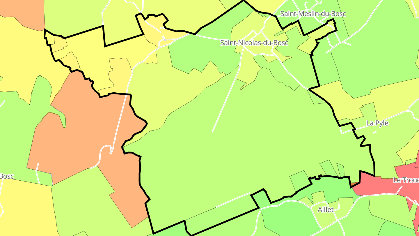 Carte des prix de l'immobilier Saint-Nicolas-du-Bosc